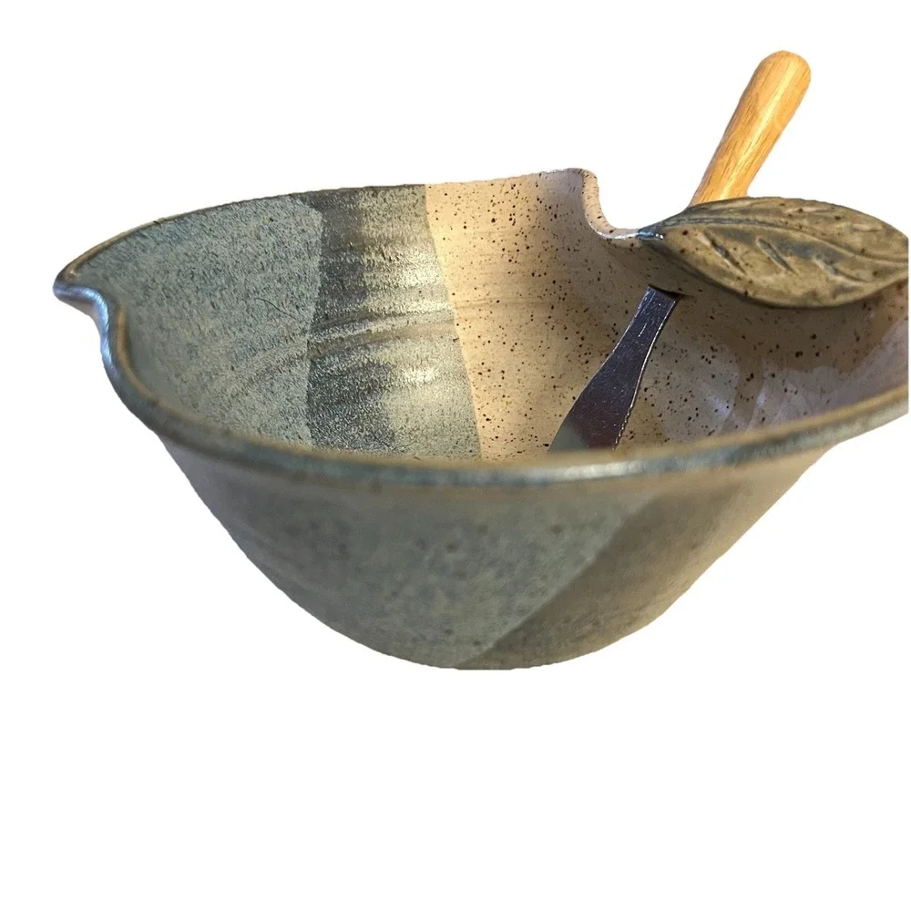 Handmade Ceramic Serving Bowl Designed For Fruit Or Other Snacks Apple Design 6